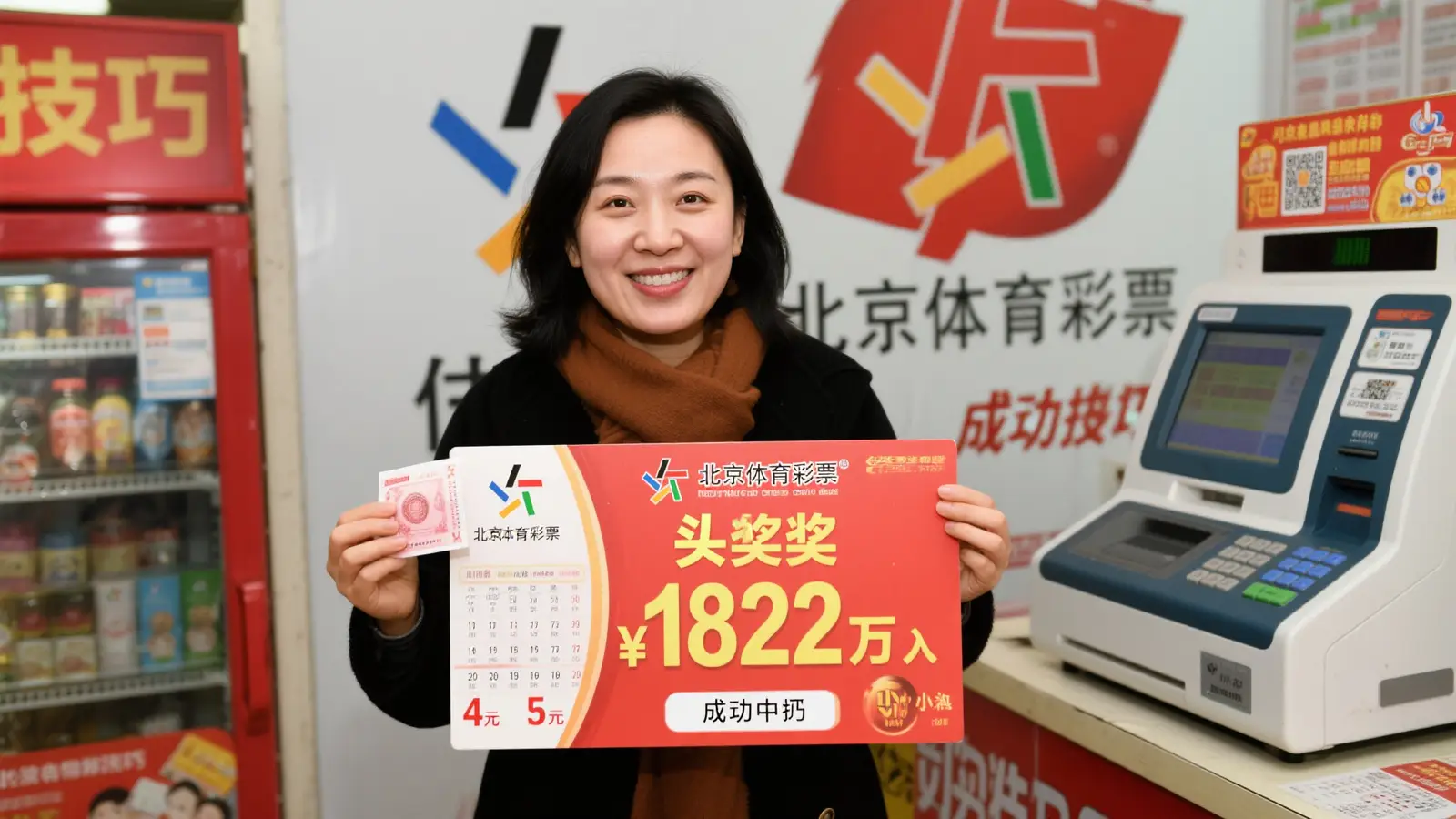 北京女子4元机选喜中体彩1822万：仍将踏实工作